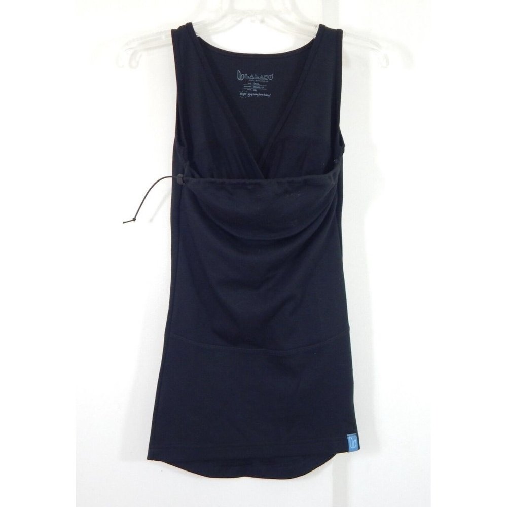 LALABU soothe shirt sleeveless babywearing tank nursing carrier black S